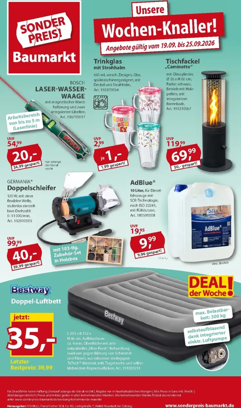 Sonderpreis Baumarkt Prospekt ab 19.09.2026