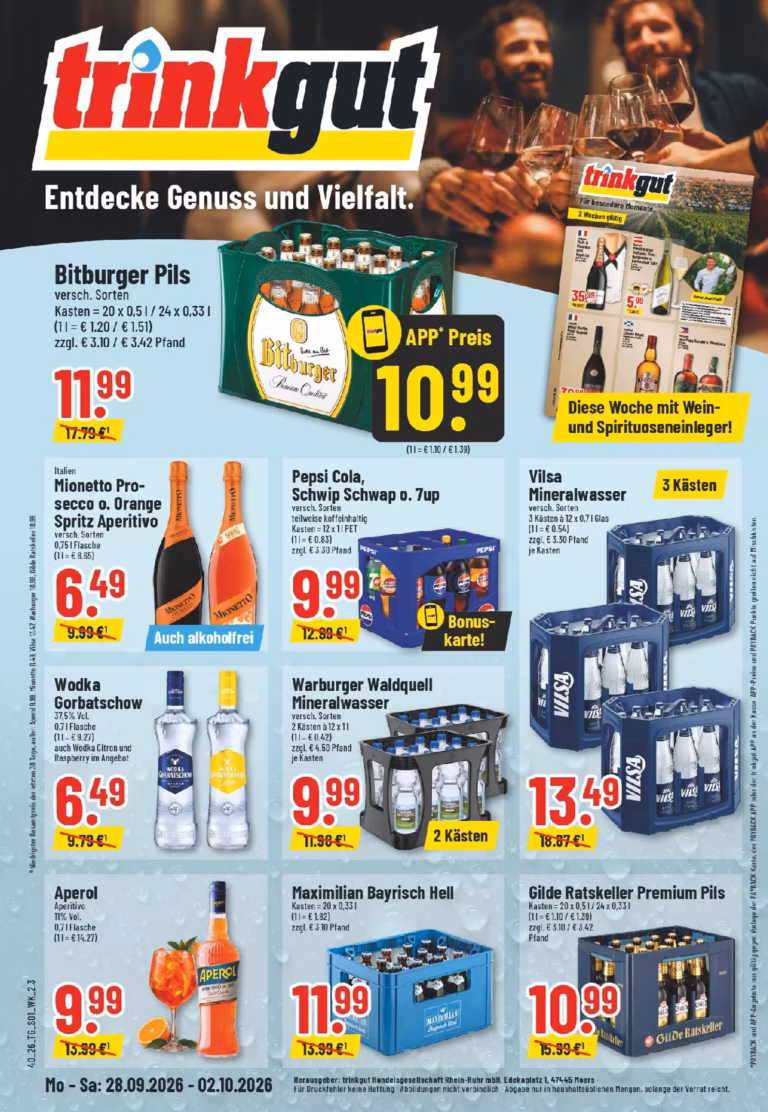 Trinkgut Prospekt ab 28.09.2026