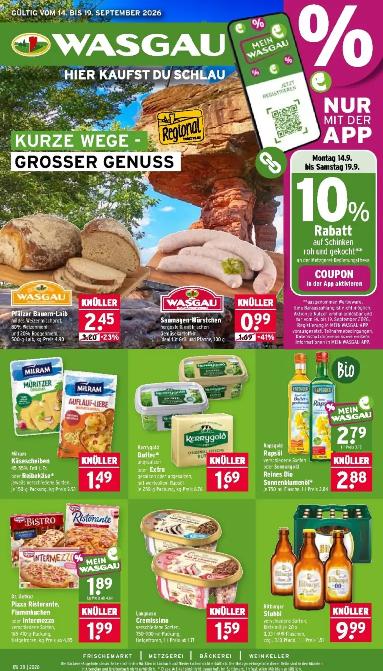Wasgau Prospekt ab 14.09.2026