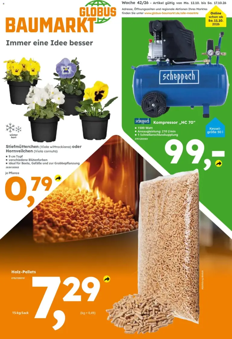 Globus Baumarkt Prospekt ab 12.10.2026