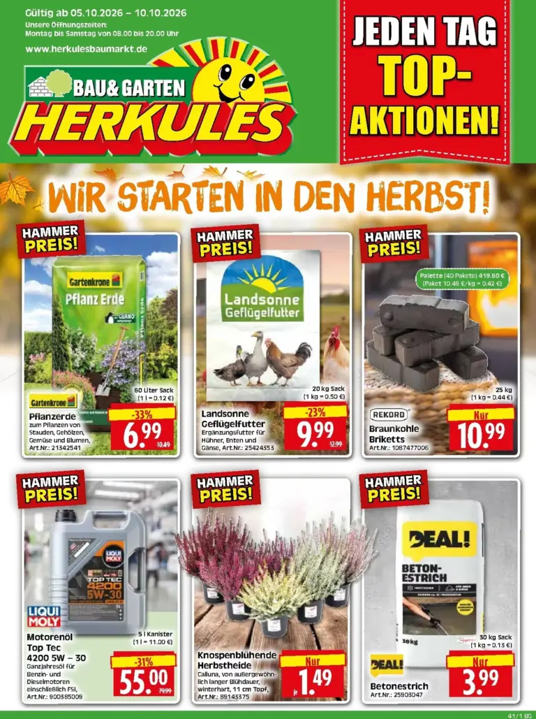 Herkules Prospekt ab 05.10.2026