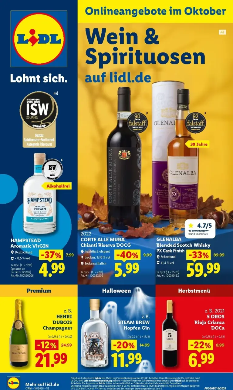 LIDL Prospekt ab 01.10.2026