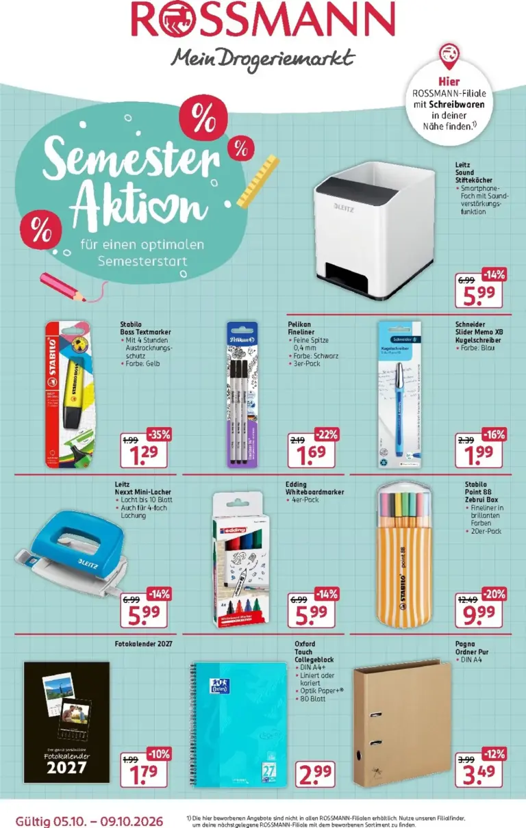 Rossmann Prospekt ab 05.10.2026