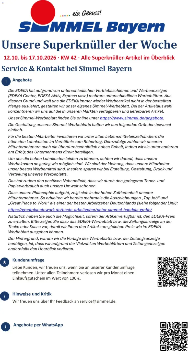 Simmel Prospekt ab 12.10.2026