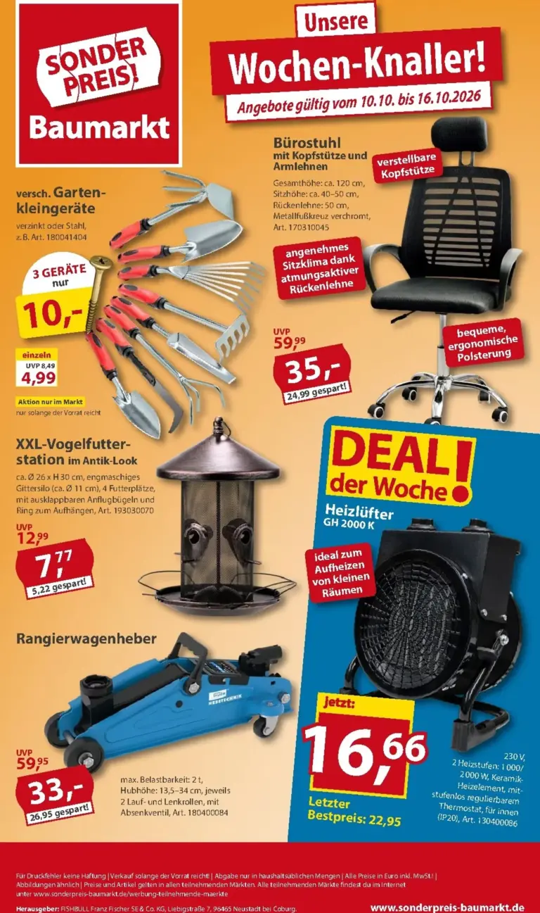 Sonderpreis Baumarkt Prospekt ab 10.10.2026