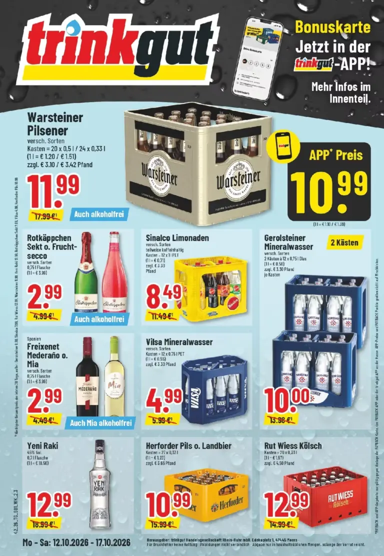 Trinkgut Prospekt ab 12.10.2026