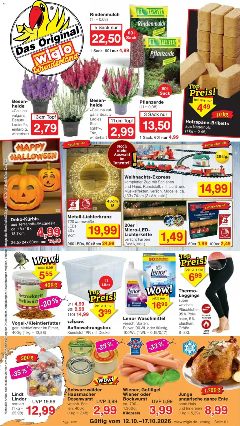 Wiglo Wunderland Prospekt ab 12.10.2026